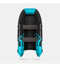 Надувная лодка GLADIATOR E420S черно-бирюзовый (7)