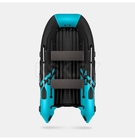 Надувная лодка GLADIATOR E420S черно-бирюзовый (7)