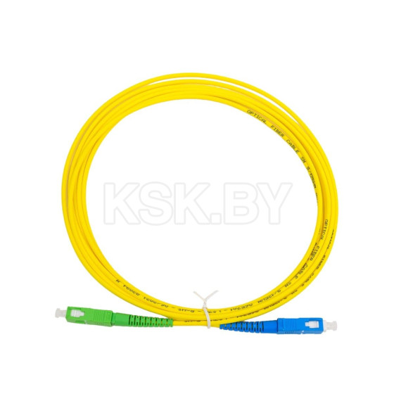 Патч-корд оптический переходной (SM), 9-125 (OS2), SC-APC-SC-UPC, (Simplex), LSZH, 3 м REXANT 50-2052 (50-2052) 