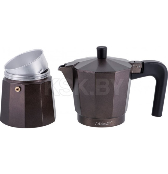 Гейзерная кофеварка 450 мл алюминий MR-1666-9-Brown Espresso Moka Maestro (MR-1666-9-Brown) 