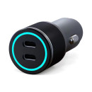 Зарядное устройство автомобильное 75Вт USB-C + USB-С c LED-подсветкой REXANT 18-2232-5 (18-2232-5) 