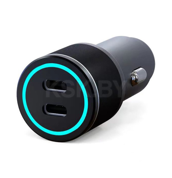 Зарядное устройство автомобильное 75Вт USB-C + USB-С c LED-подсветкой REXANT 18-2232-5 (18-2232-5) 