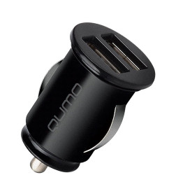 Зарядное устройство автомобильное 2USB 2А (черный) Qumo Energy light Charger 0034 Q32849