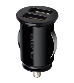 Зарядное устройство автомобильное 2USB 2А (черный) Qumo Energy light Charger 0034 Q32849
