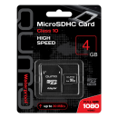 Карта памяти MicroSDHC 4GB Сlass 10 c адаптером QUMO QM4GMICSDHC10 Q19195 (Q19195) 