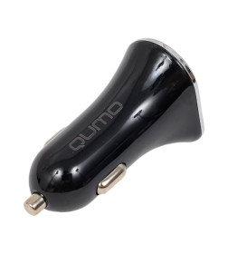 Зарядное устройство автомобильное 3A, 2 USB, 1A+2A (черный) Qumo Charger 0061 Q20731