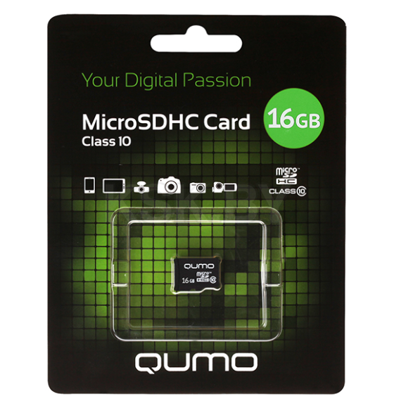 Карта памяти MicroSDHC 16GB Сlass 10 без адаптера QUMO QM16GMICSDHC10NA Q21616 (Q21616) 