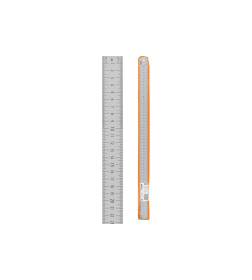 Линейка нержавеющая 50 см двухсторонняя шкала Рубин TDM SQ1018-0504