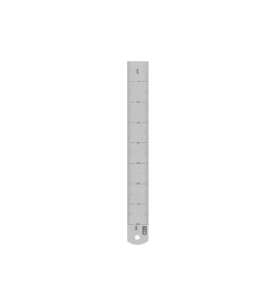 Линейка нержавеющая 20 см двухсторонняя шкала Рубин TDM SQ1018-0502