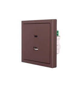 Розетка TC + USB разъем шоколад Lezard ZIMA 704-7388-192TC