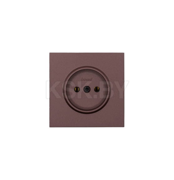 Розетка 1-я ПБТ шоколад безвинтовой зажим/клемма Lezard ZIMA 704-7388-121BQC (704-7388-121BQC) 