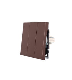 Выключатель 3-кл. шоколад безвинтовой зажим/клемма Lezard ZIMA 704-7388-109QC