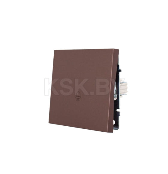 Кнопка звонка шоколад безвинтовой зажим/клемма Lezard ZIMA 704-7388-103QC (704-7388-103QC) 