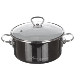 Кастрюля "Bon appetit" мокрый асфальт 3,0 л (форма цилиндр) Vitross 8SB205S