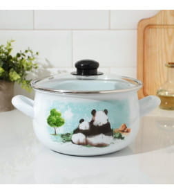 Кастрюля "Панды" 3,1 л INTEROS 4193