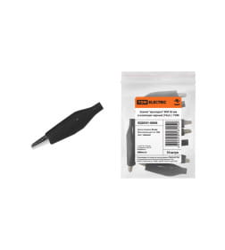 Зажим "крокодил" ЗКИ 10А 56 мм в изоляции черный (10 шт.) TDM SQ0541-0006