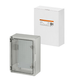 Бокс пластиковый навесной ЩМП-0-3, прозрачная крышка ABS, IP65, -45 до +75 С (400x300x170 мм) TDM SQ0933-0203