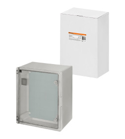 Бокс пластиковый навесной ЩМП-0-10, прозрачная крышка, ABS, IP65, от -45 до +75 °С (500x350x220 мм) TDM SQ0933-0210