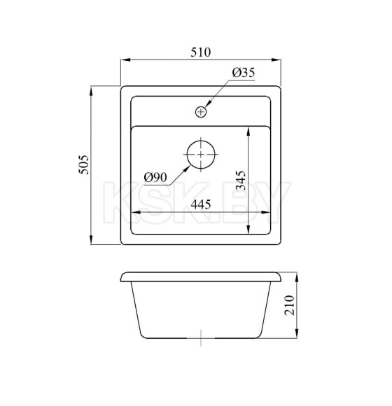 Мойка кухонная БелЭворс RIO белый в компл. с сифоном