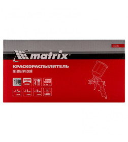 Краскораспылитель пневматический с верхним бачком 1,0 л Matrix 57315