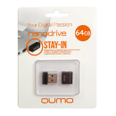 Флеш-накопитель 64GB USB 2.0 Nano Black (черный) QUMO QM64GUD-NANO-B Q20101 (Q20101) 