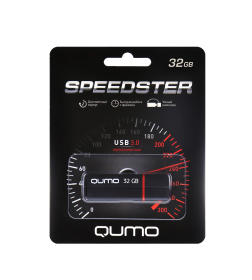 Флеш-накопитель 32GB USB 3.0 Speedster Black (черный) QUMO QM32GUD3-SP-black Q19658