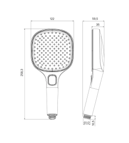 Лейка для душа Milardo  ideal spa 3f, ILS3FC0M18
