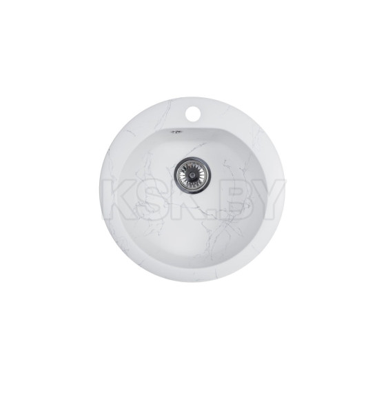 Мойка кухонная БелЭворс NIKA белый мрамор в компл. с сифоном