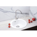 Мойка кухонная БелЭворс NIKA белый мрамор в компл. с сифоном