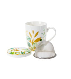 Кружка фарфоровая 350 с крышкой и ситом BB102388