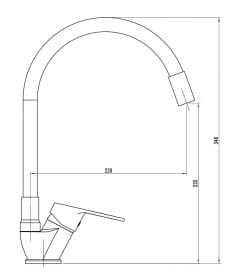 Смеситель для кухни Voda Tide TD519G