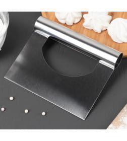 Шпатель кондитерский, 15×12 см, прямой край, серебристый 1822550