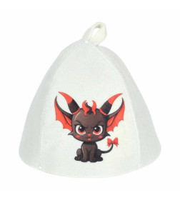 Шапка для бани и сауны детская "Чертёнок" войлок Банные штучки