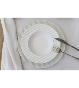 Тарелка для пасты Line, 250 мл, d=21.2 см, фарфор, белая Magistro