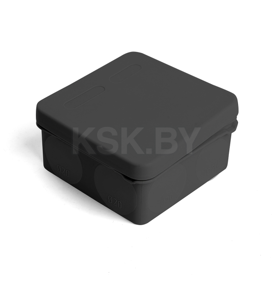 Коробка разветвительная для открытой установки 80*80*40мм IP67 черная Stekker (49655) 