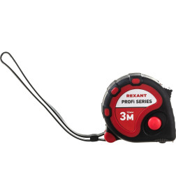 Рулетка  3м х 16мм прорезиненный корпус Профи Rexant 12-9004