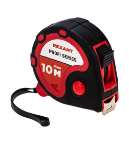 Рулетка  10м х 25мм прорезиненный корпус Профи Rexant 12-9007