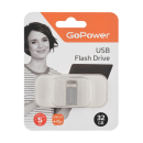 Флеш-накопитель 32GB USB2.0 металл серебряный GoPower MINI 00-00027358 (00-00027358) 