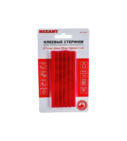 Стержни клеевые 7,4х100 мм красные (упак. 6 шт.) REXANT 09-1019