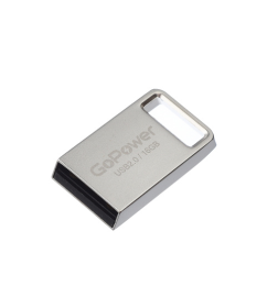 Флеш-накопитель 16GB USB2.0 металл серебряный GoPower MINI 00-00027357