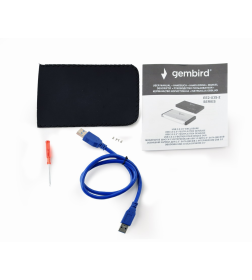Бокс для жесткого диска 2.5" USB 3.0 SATA металл черный Gembird EE2-U3S-2