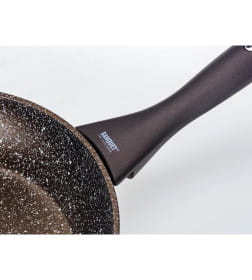 Сковорода алюминиевая антипригарная с гранитной крошкой "Premium Granite Dark Brown" 26 см 40055126