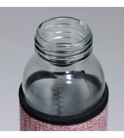 Бутылка стекло/пластмасса для питья "Антистресс" в текстильном чехле 350 мл/17 см 25653207