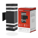 Светильник уличный двусторонний НБУ POLO-S-2хA60-BL алюминиевый под лампу 2хA60 E27 230B черный CITY IP65 IN HOME 4690612037950 (4690612037950) 