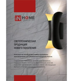 Светильник уличный светодиодный ДБУ BALL-15B 15Вт 3000К IP54 черный IN HOME 4690612051918