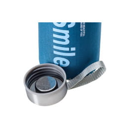 Бутылка стекло/пластмасса для питья в текстильном чехле 350 мл/17 см 30556677