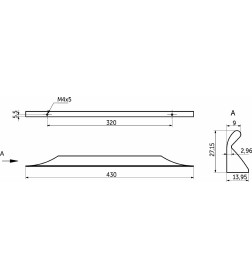 Ручка мебельная Envision-320/430,брашированное золото