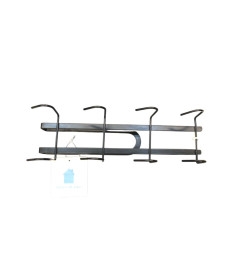 Вешалка кухонная из стали 28х9х8 см черная CY-0278B