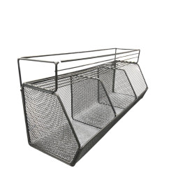 Органайзер настенный из стали 40Х13Х17 см черый CY-0214B