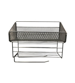 Органайзер настенный из стали 30х24х11,5 см черный CY-0222